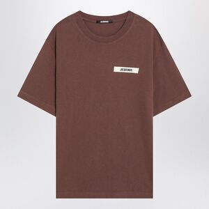 Jacquemus Men's Brown Cotton Crew Neck T-Shirt